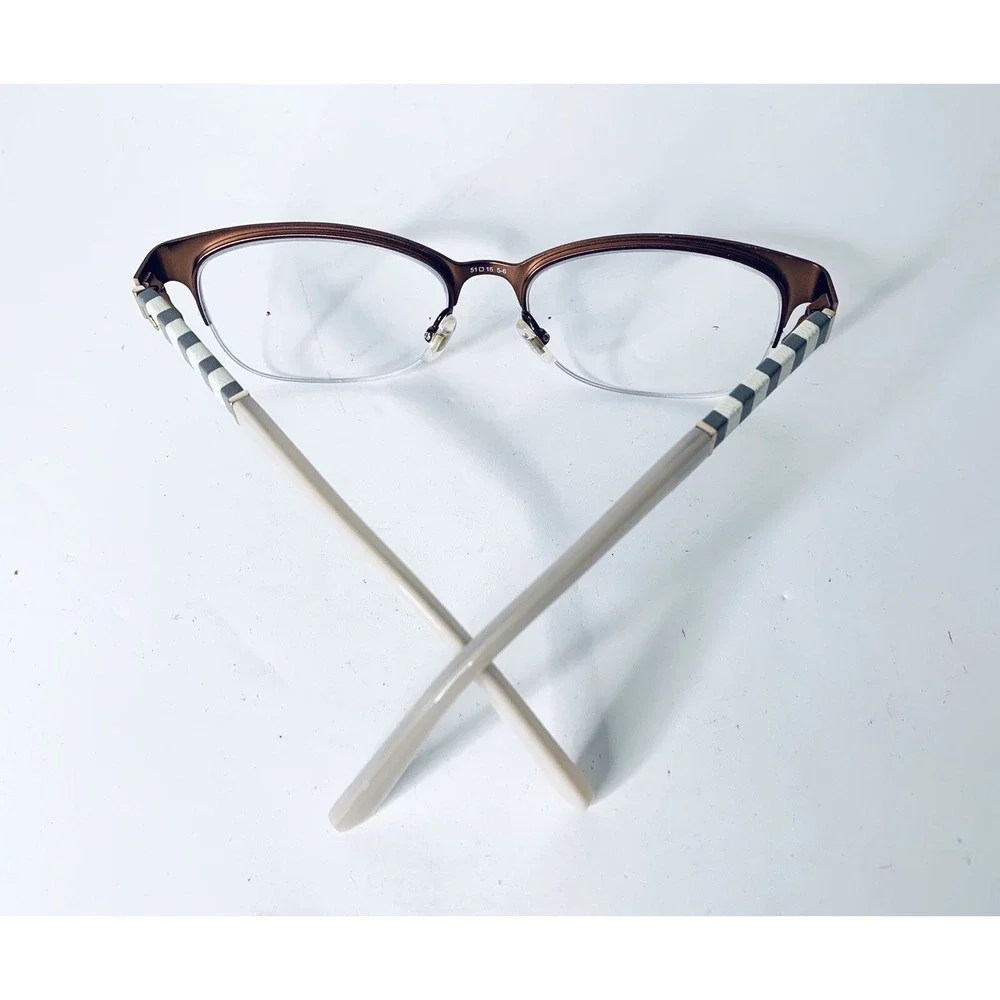 Kate Spade NY Bronze Metal Half Rim Cat Eye Glasses Valary 0W94 135 51 16